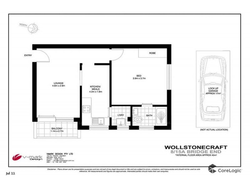 4/15A Bridge End, Wollstonecraft NSW 2065 Floorplan