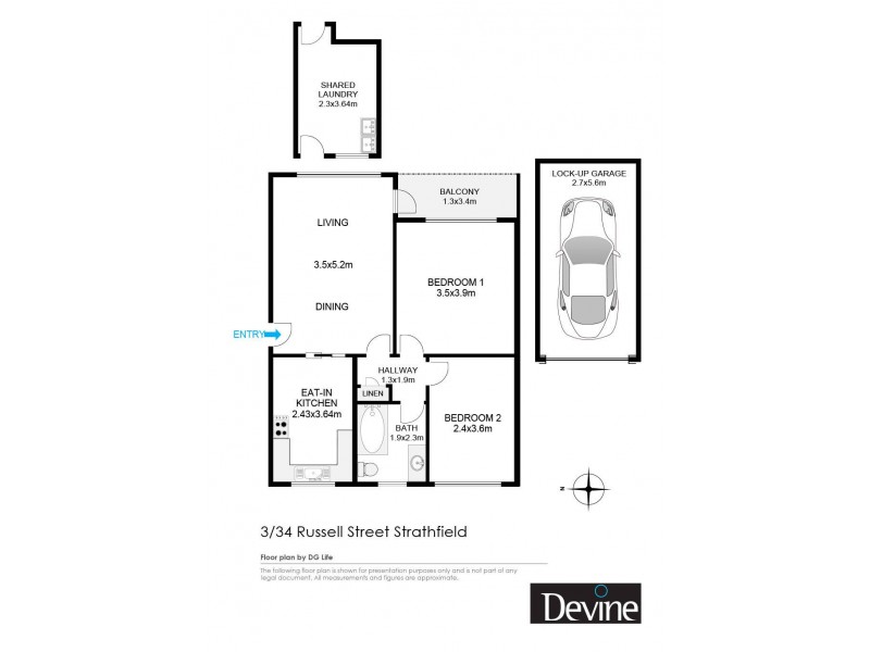 3/34 Russell Street, Strathfield NSW 2135 Floorplan