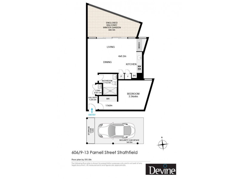 606/9-13 Parnell Street, Strathfield NSW 2135 Floorplan