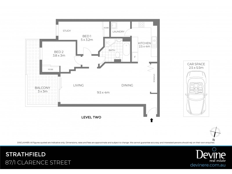 87/1 Clarence Street, Strathfield NSW 2135 Floorplan