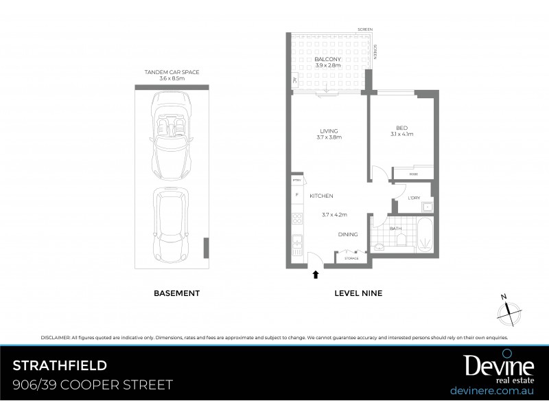 906/39 Cooper Street, Strathfield NSW 2135 Floorplan