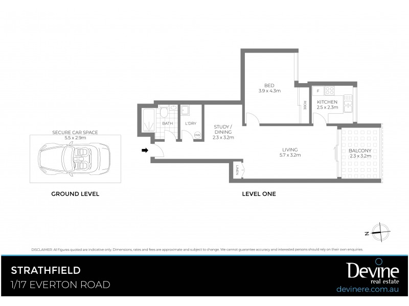 1/17 Everton Road, Strathfield NSW 2135 Floorplan