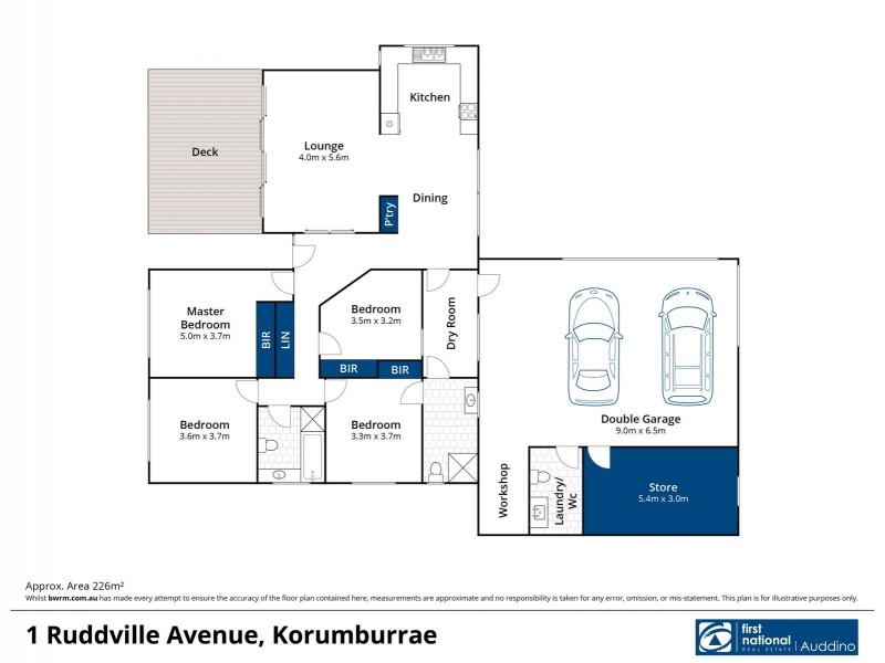 1 Ruddville Avenue, Korumburra VIC 3950 Floorplan