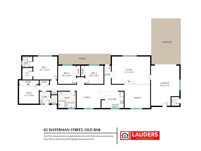 82 Waterman Street, Old Bar NSW 2430 Floorplan