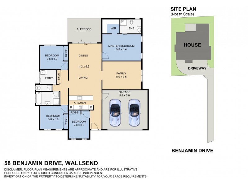 58 Benjamin Drive, Wallsend NSW 2287 Floorplan