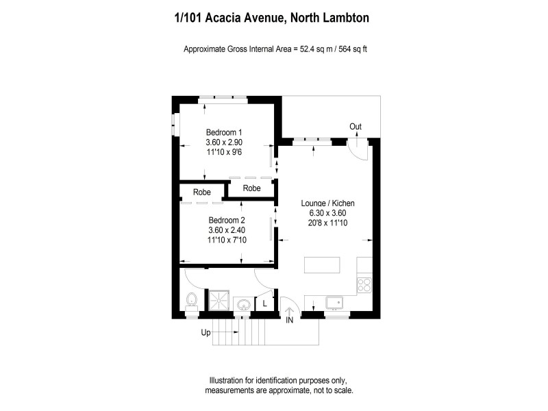 1/101 Acacia Street, North Lambton NSW 2299 Floorplan