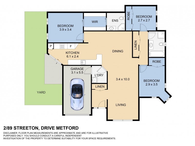 2/89 Streeton Drive, Metford NSW 2323 Floorplan
