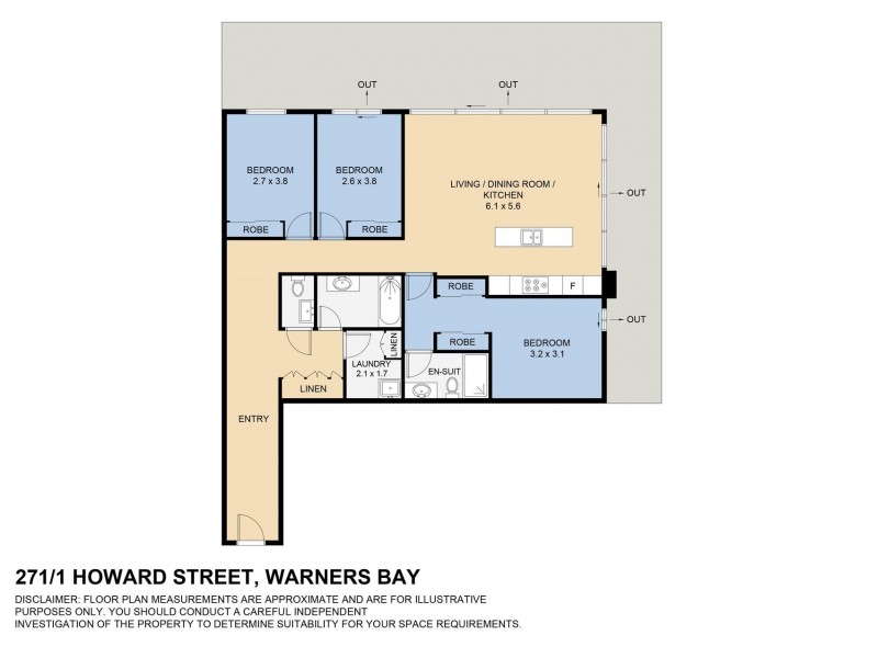 217/1 Howard Street, Warners Bay NSW 2282 Floorplan