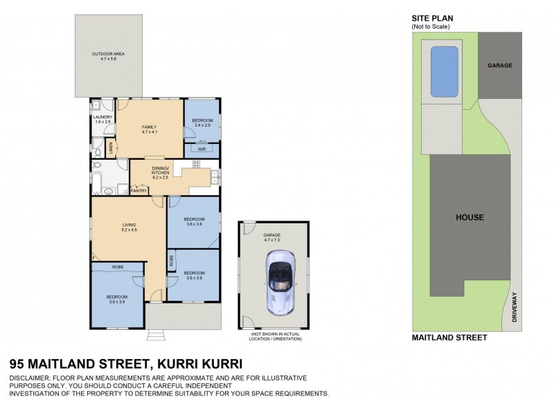 95 Maitland Street, Kurri Kurri NSW 2327 Floorplan