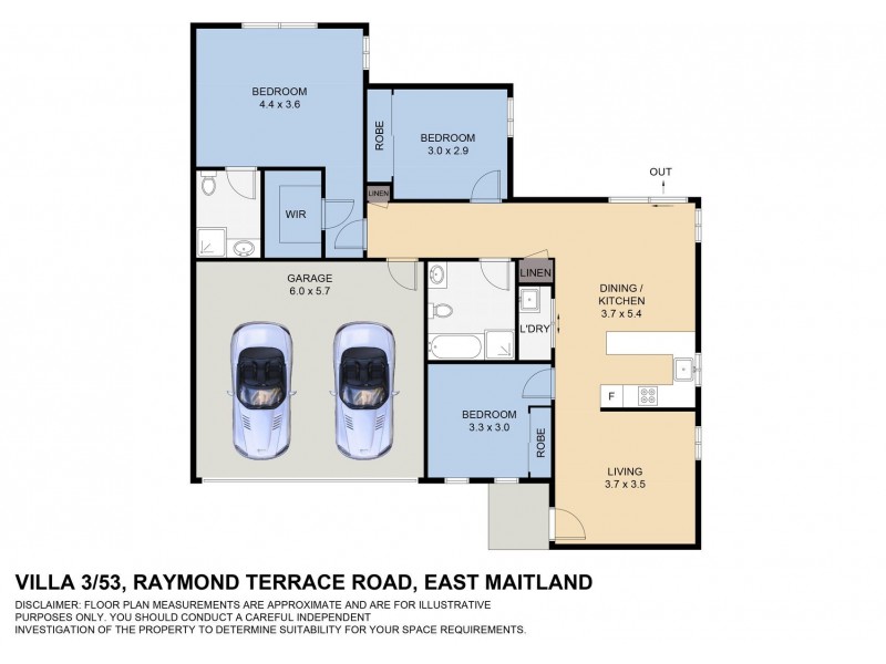 3/53 Raymond Terrace Road, East Maitland NSW 2323 Floorplan