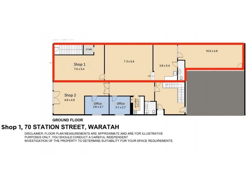 Shop 1/70 Station Street, Waratah NSW 2298 Floorplan