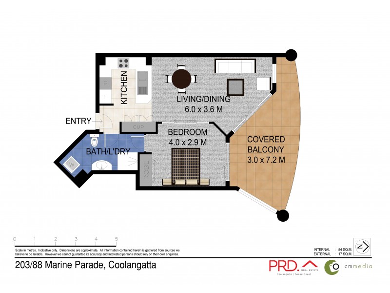 203/88 Marine Parade, Coolangatta QLD 4225 Floorplan