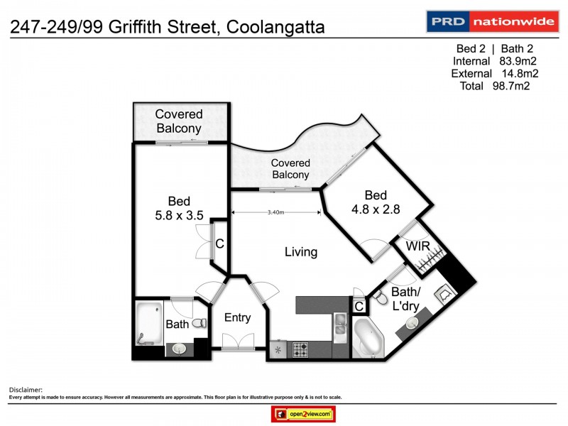 247-249/99 Griffith Street, Coolangatta QLD 4225 Floorplan