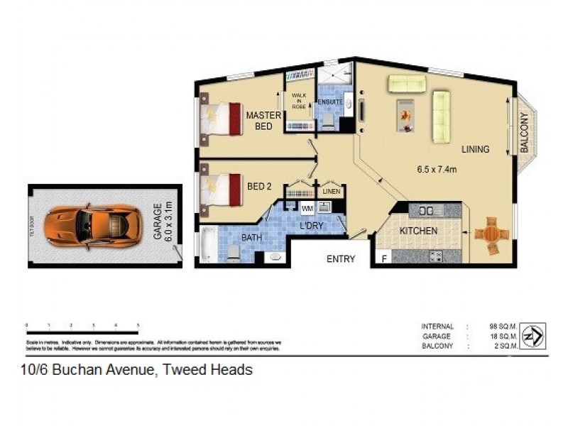 10/6 Buchan Avenue, Tweed Heads NSW 2485 Floorplan