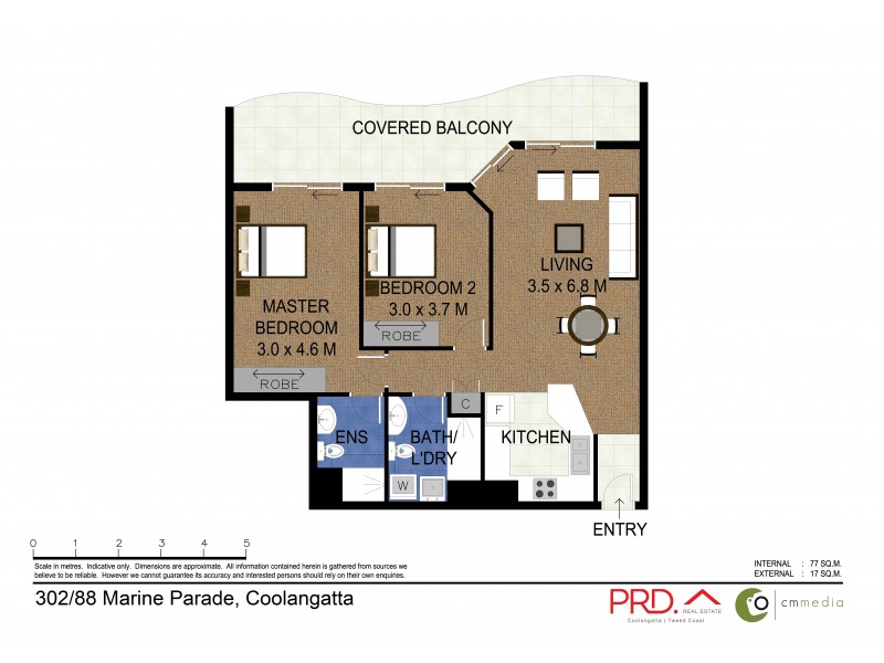 302/88 Marine Parade, Coolangatta QLD 4225 Floorplan