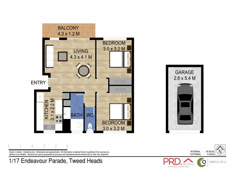 1/17 Endeavour Parade, Tweed Heads NSW 2485 Floorplan