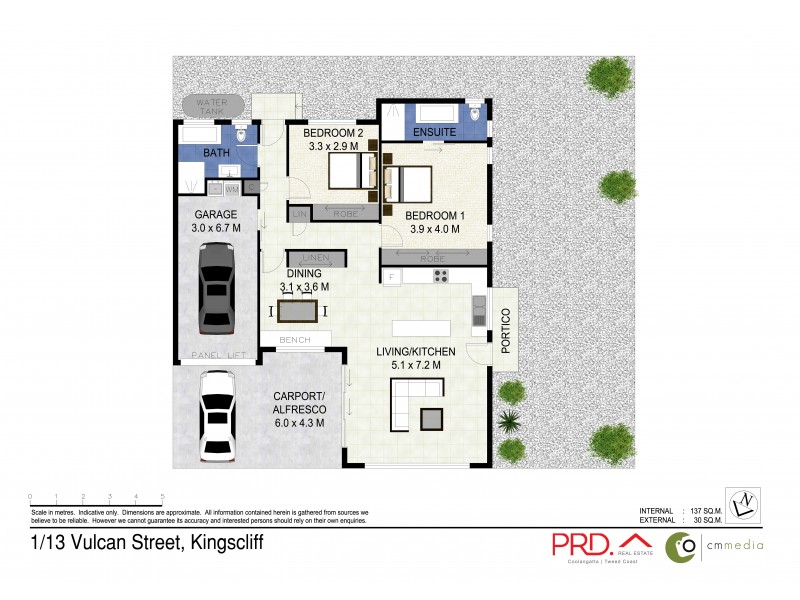 1/13 Vulcan Street, Kingscliff NSW 2487 Floorplan