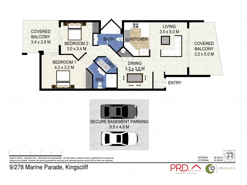 209/278 Marine Parade, Kingscliff NSW 2487 Floorplan
