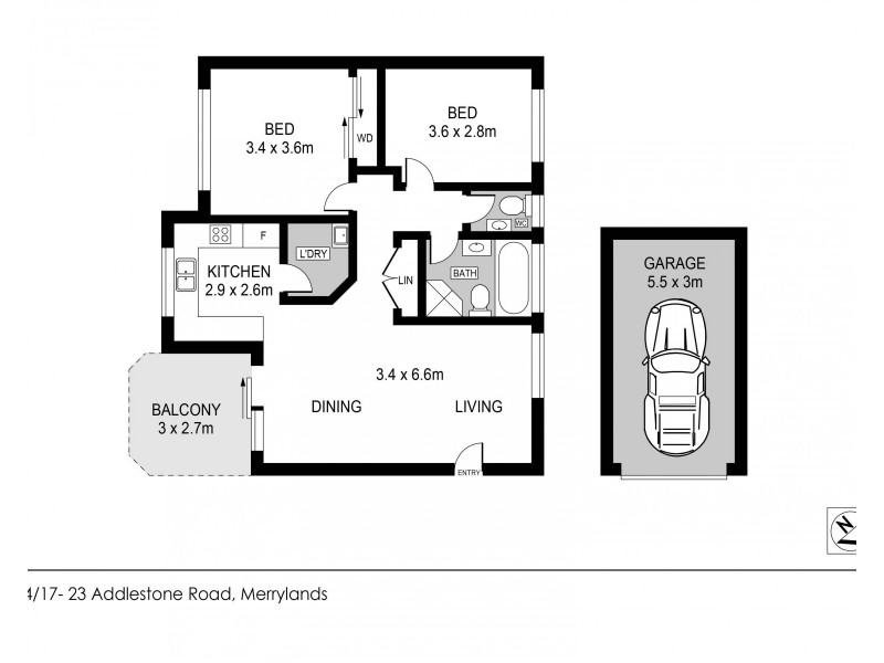 34/17-23 Addlestone Road, Merrylands NSW 2160 Floorplan