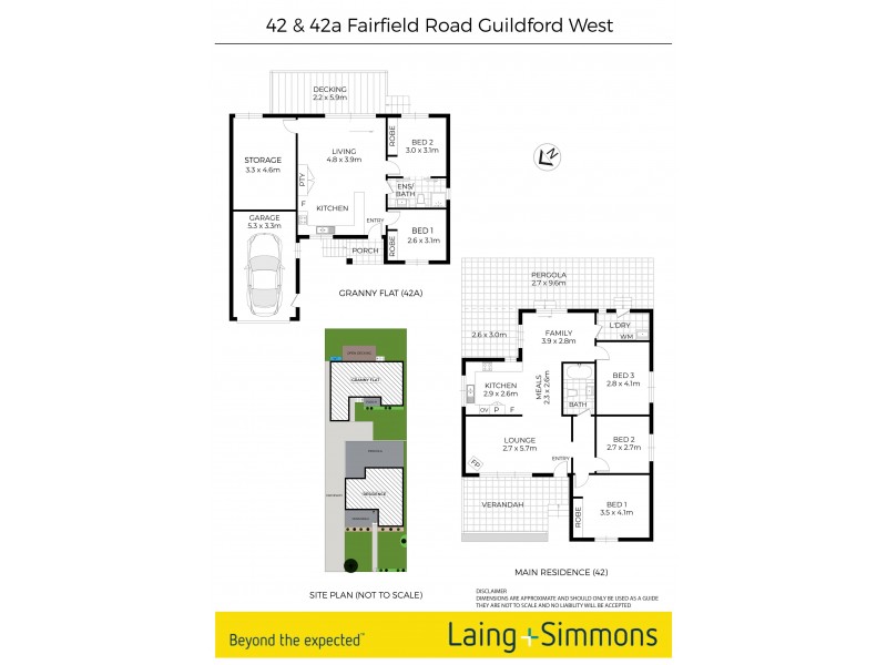 42 & 42A Fairfield Road, Guildford NSW 2161 Floorplan