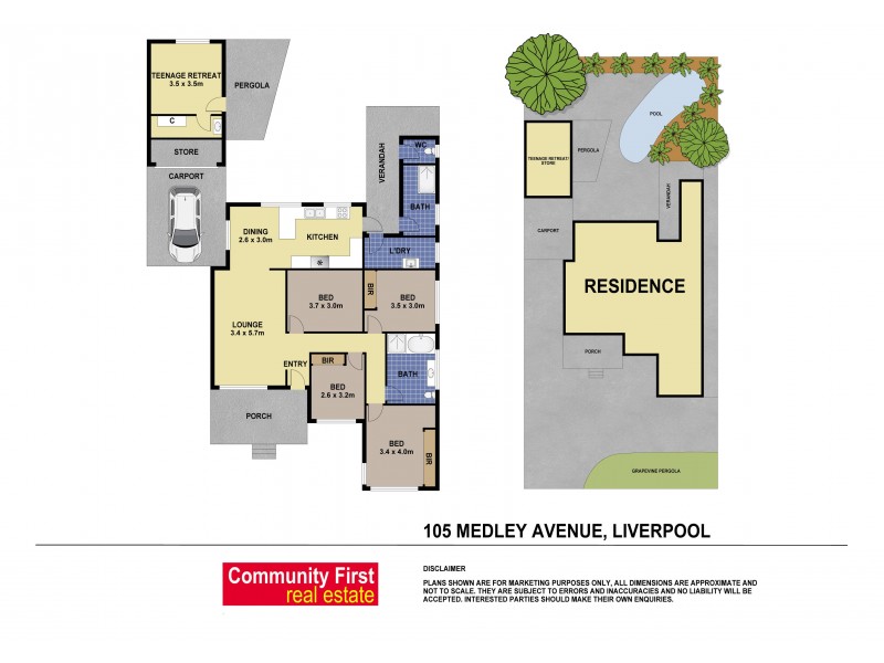 105 Medley Avenue, Liverpool NSW 2170 Floorplan