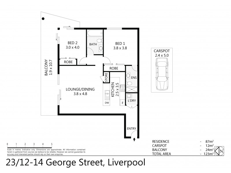 23/12-14 George Street, Liverpool NSW 2170 Floorplan