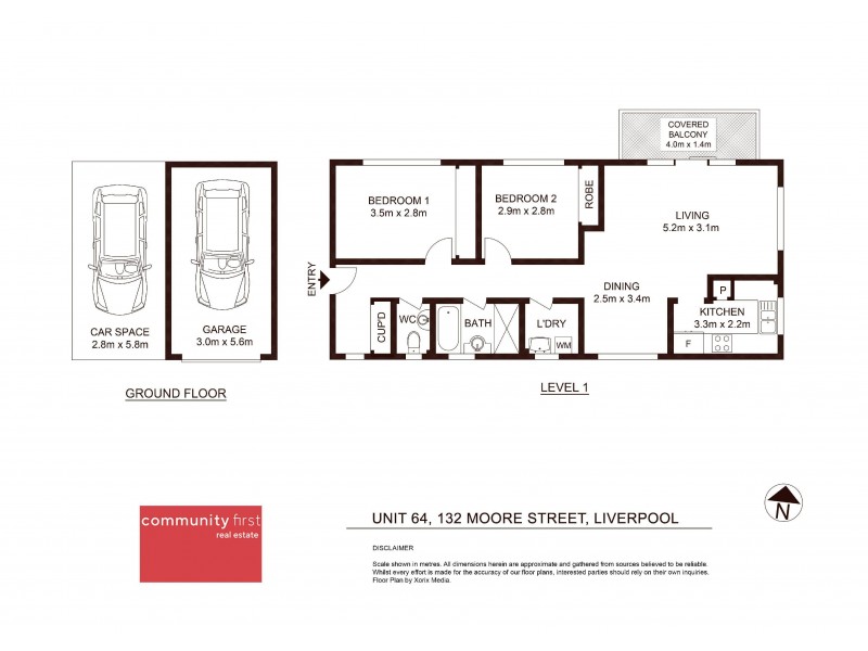 64/132 Moore Street, Liverpool NSW 2170 Floorplan