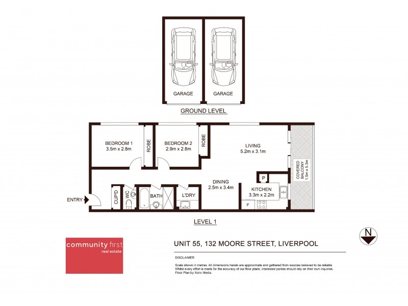 55/132 Moore Street, Liverpool NSW 2170 Floorplan