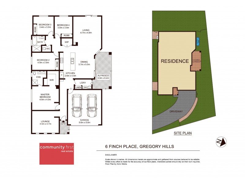 6 Finch Place, Gregory Hills NSW 2557 Floorplan