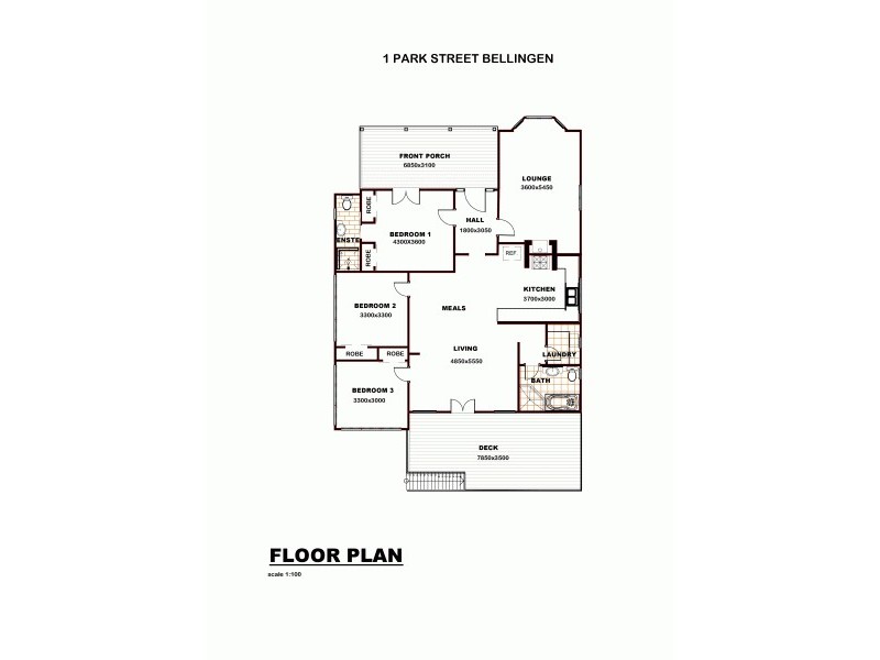 1 Park Street, Bellingen NSW 2454 Floorplan