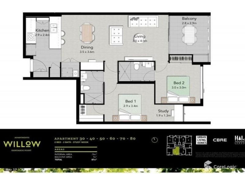 70/55 Princess Street, Kangaroo Point QLD 4169 Floorplan