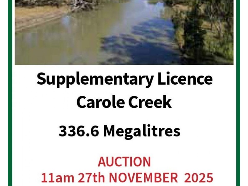 Gwydir Supplementary Licence, Moree NSW 2400