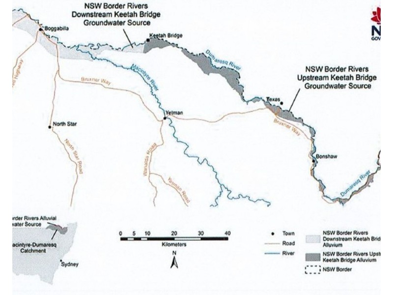 Down stream Keetah Bridge, Yelarbon QLD 4388