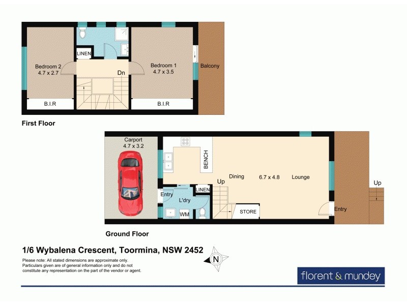 1/6 Wybalena Crescent, Toormina NSW 2452 Floorplan