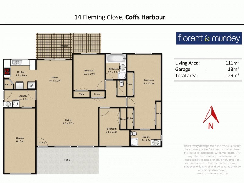 14 Fleming Cl, Coffs Harbour NSW 2450 Floorplan
