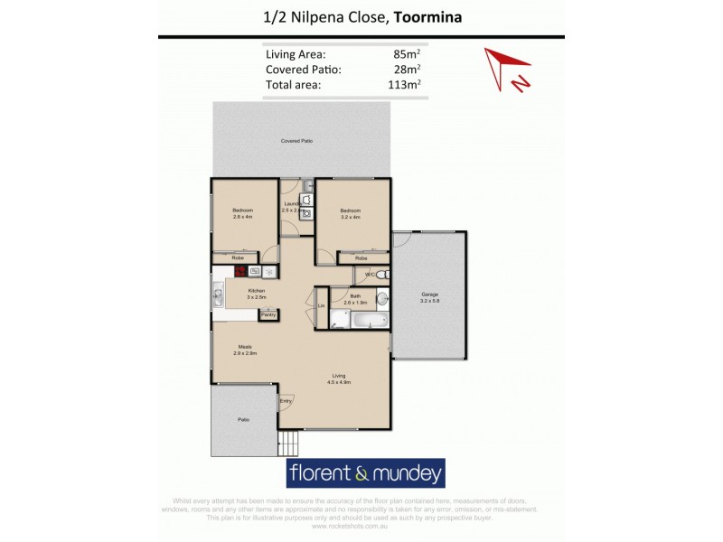 1/2 Nilpena Cl, Toormina NSW 2452 Floorplan