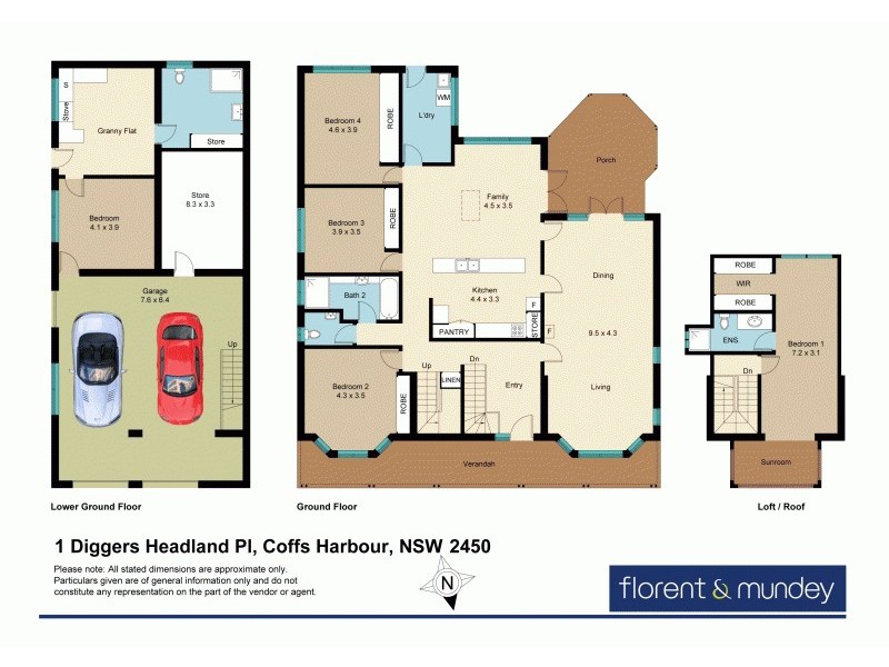 1 Diggers Headland Pl, Coffs Harbour NSW 2450 Floorplan