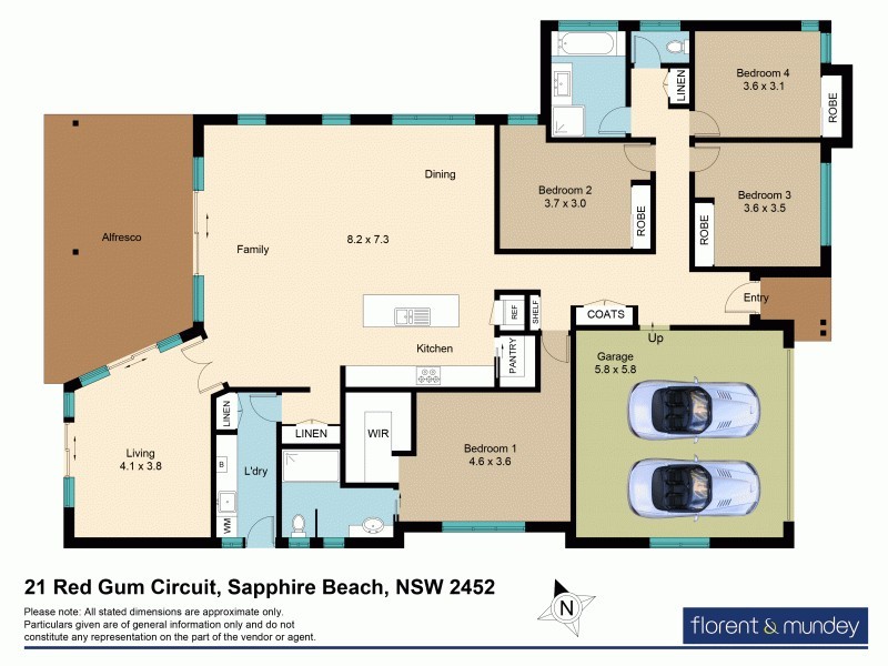 21 Red Gum Cir, Sapphire Beach NSW 2450 Floorplan