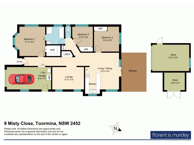 9 Misty Cl, Toormina NSW 2452 Floorplan