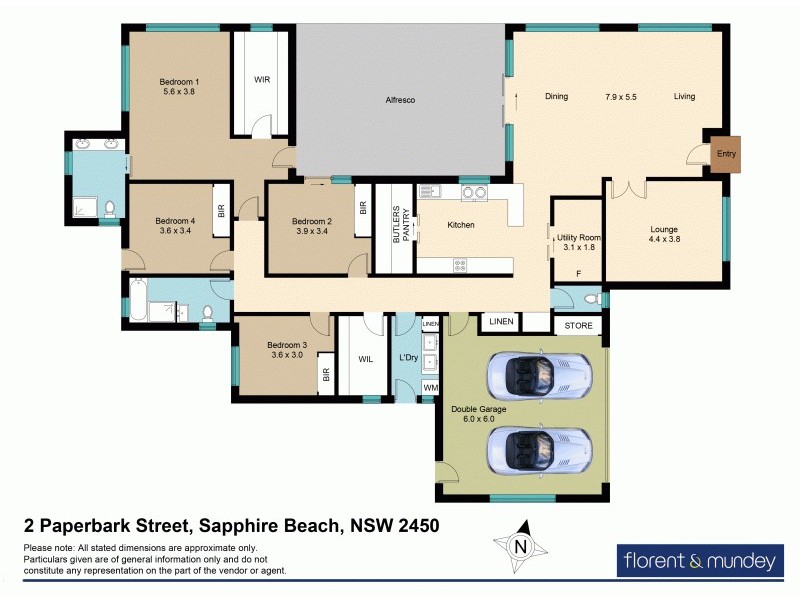 2 Paperbark St, Sapphire Beach NSW 2450 Floorplan