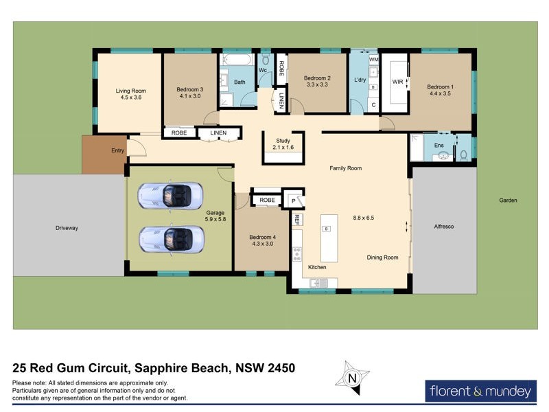 25 Red Gum Cir, Sapphire Beach NSW 2450 Floorplan