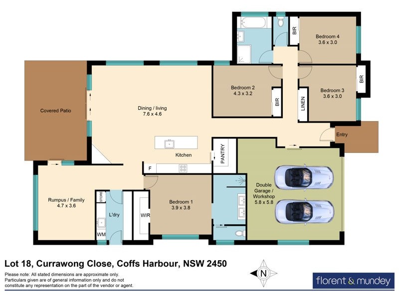 9 Currawong Cl, Coffs Harbour NSW 2450 Floorplan