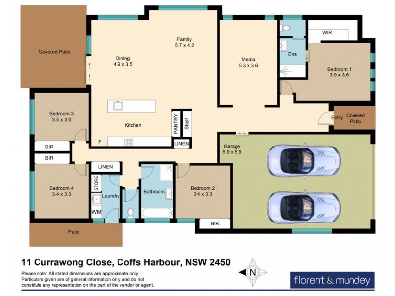 11 Currawong Cl, Coffs Harbour NSW 2450 Floorplan
