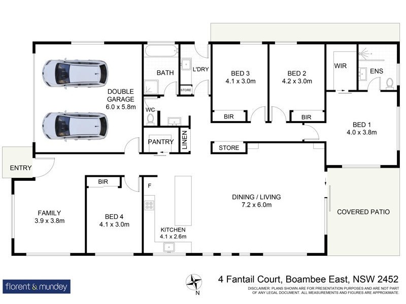 4 Fantail Ct, Boambee East NSW 2452 Floorplan