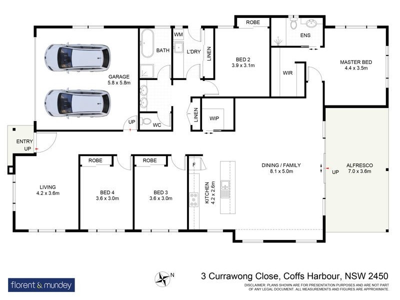3 Currawong Cl, Coffs Harbour NSW 2450 Floorplan