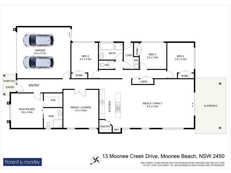 13 Moonee Creek Dr, Moonee Beach NSW 2450 Floorplan