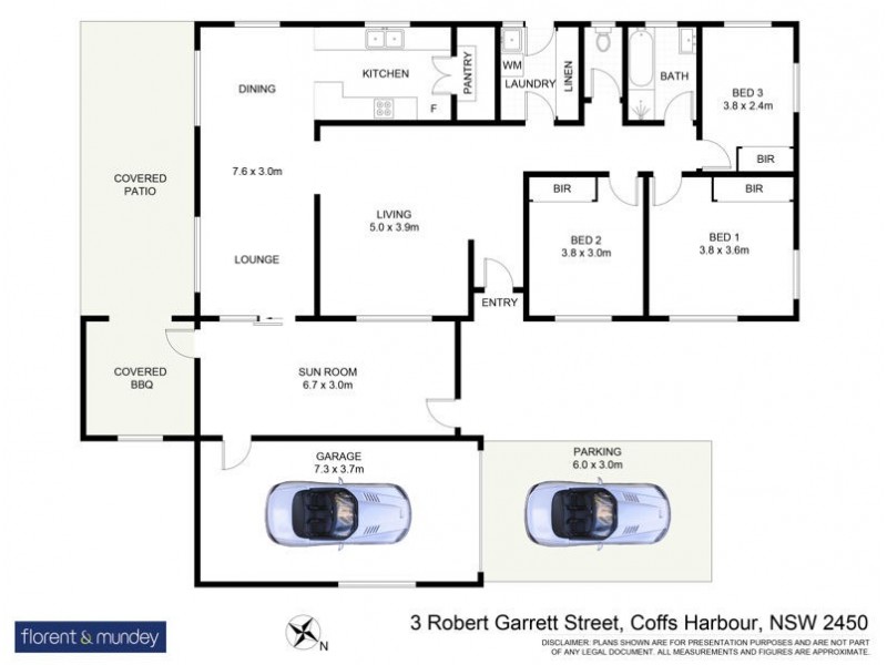 3 Robert Garrett St, Coffs Harbour NSW 2450 Floorplan