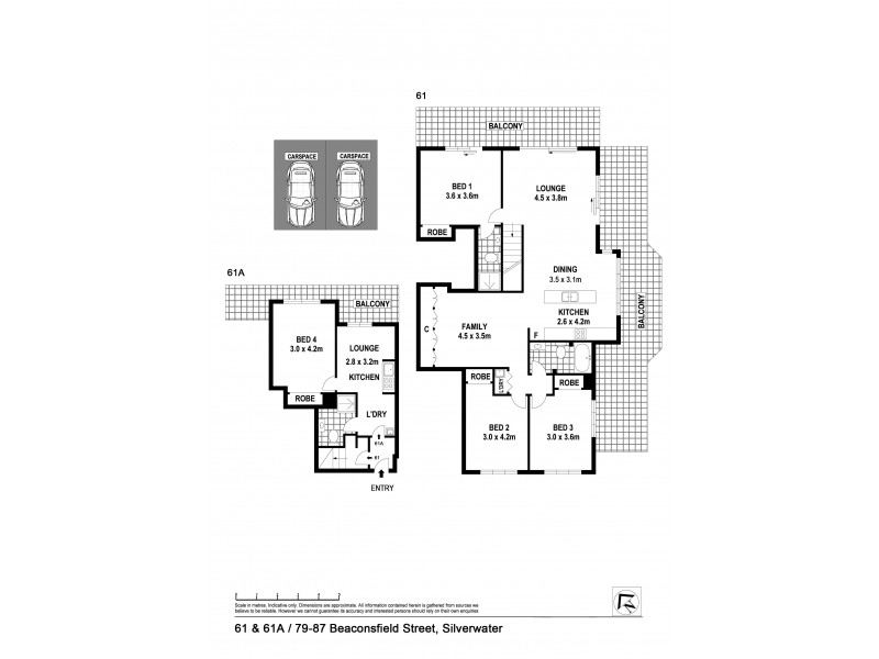 61&61a/79-87 Beaconsfield Street, Silverwater NSW 2128 Floorplan