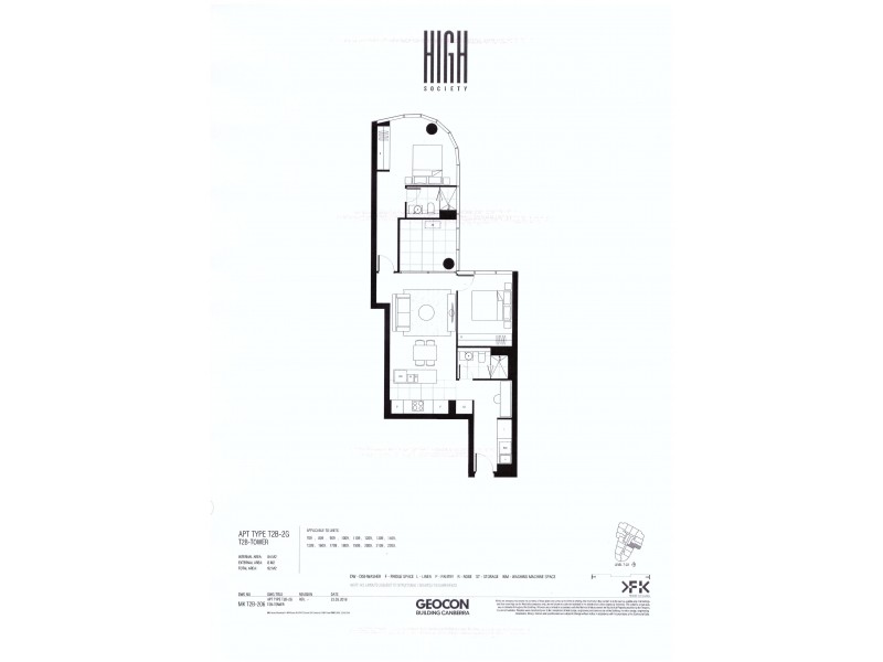 Level 14/1409/T2B/1 Edmonstone Place, Belconnen ACT 2617 Floorplan