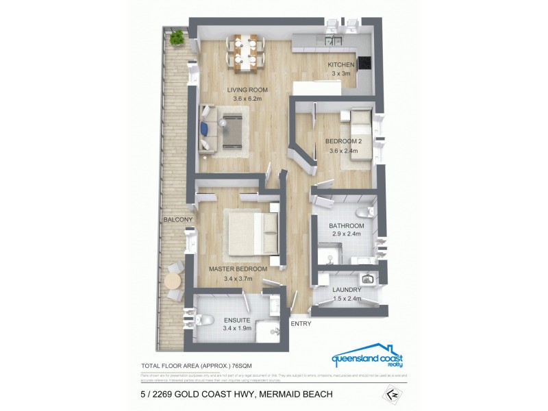 5/2269 Gold Coast Hwy, Mermaid Beach QLD 4218 Floorplan